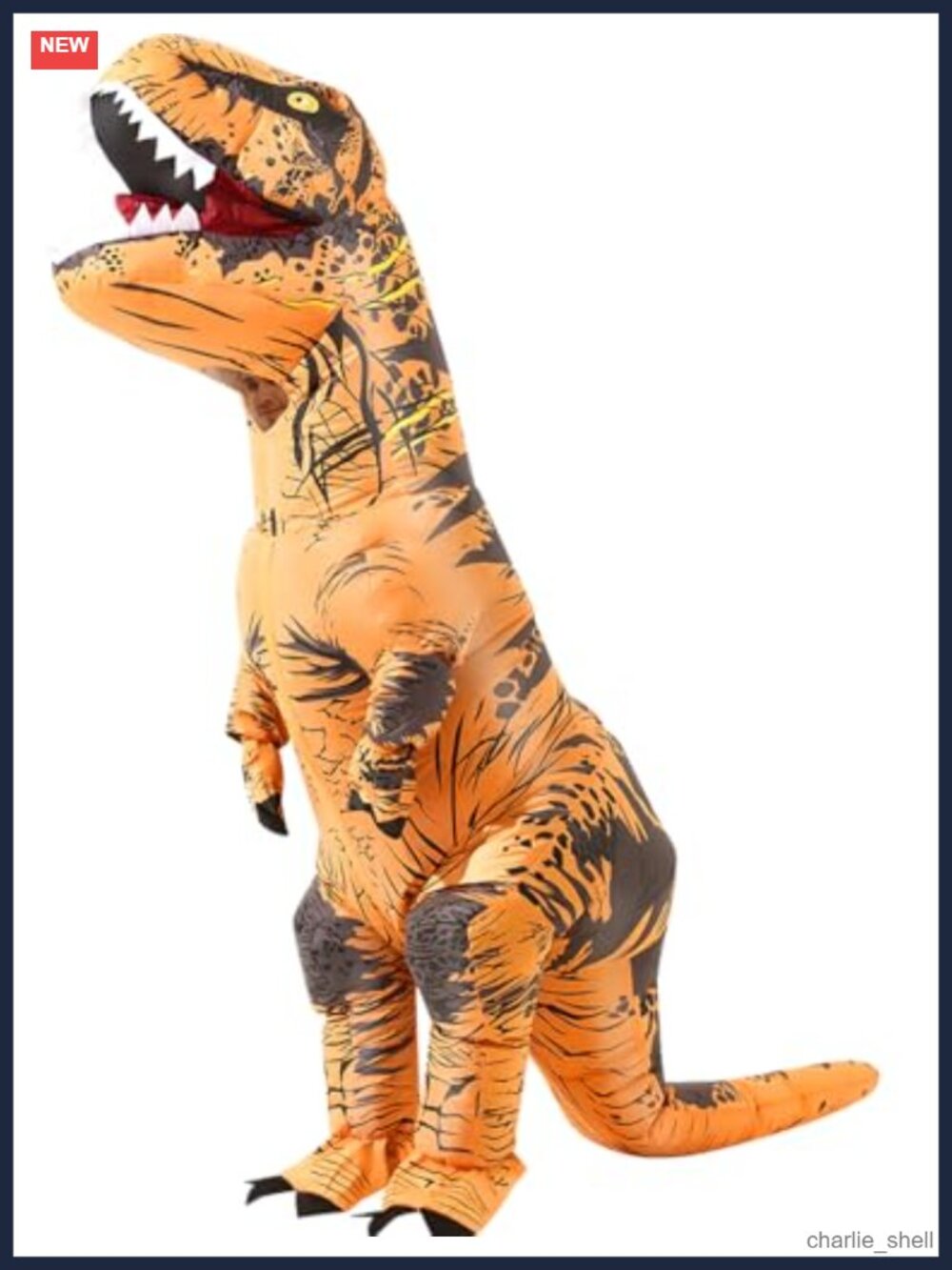 Inflatable T-Rex Dinosaur Halloween Costume Adult Blow Up Fancy Dress